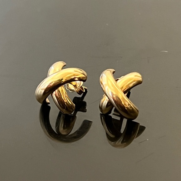 14k X Chunky Earring Stud